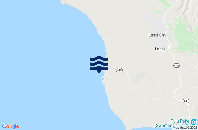 Mappa delle Getijden in Kaumalapau Lanai Island, United States