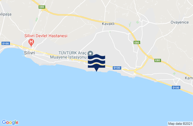 Mappa delle Getijden in Kavaklı, Turkey