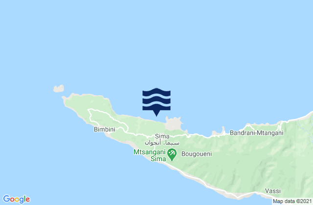 Mappa delle Getijden in Kavani, Comoros