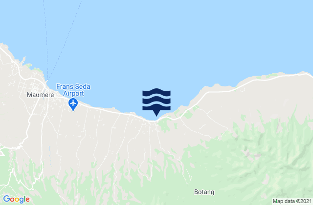 Mappa delle Getijden in Kawapante, Indonesia