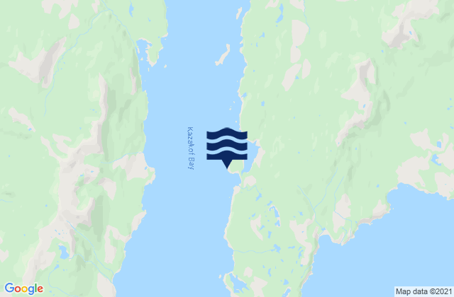 Mappa delle Getijden in Kazakof Bay (Marmot Bay), United States