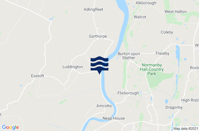 Mappa delle Getijden in Keadby, United Kingdom