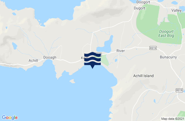 Mappa delle Getijden in Keel Bay, Ireland