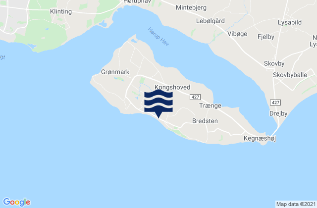 Mappa delle Getijden in Kegnæs, Denmark