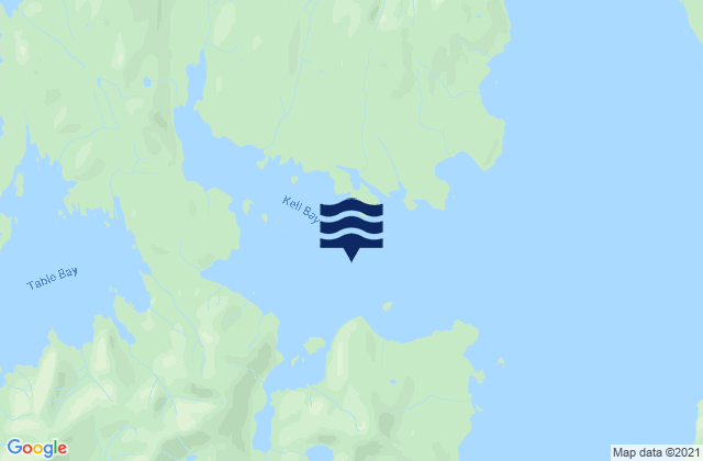 Mappa delle Getijden in Kell Bay, United States