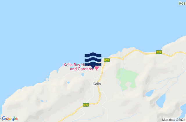 Mappa delle Getijden in Kells Bay, Ireland