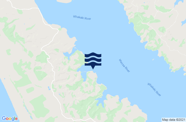 Mappa delle Getijden in Kellys Bay, New Zealand