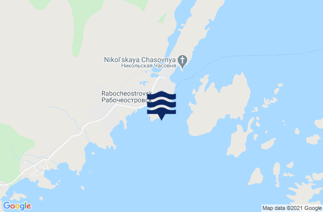 Mappa delle Getijden in Kem Popov Island, Russia