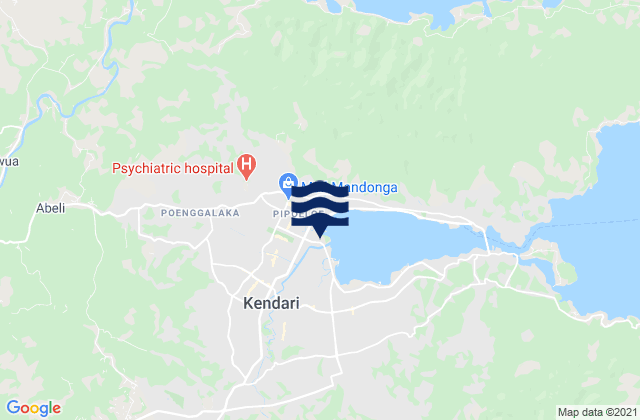 Mappa delle Getijden in Kendari, Indonesia