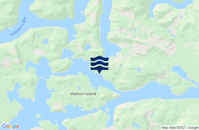 Mappa delle Getijden in Kenneth Passage, Canada