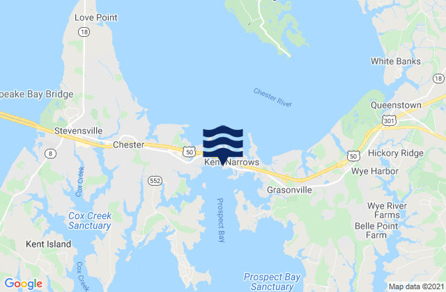 Mappa delle Getijden in Kent Island Narrows, United States
