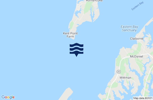 Mappa delle Getijden in Kent Point 1.3 miles south of, United States