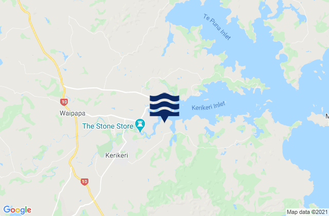 Mappa delle Getijden in Kerikeri, New Zealand