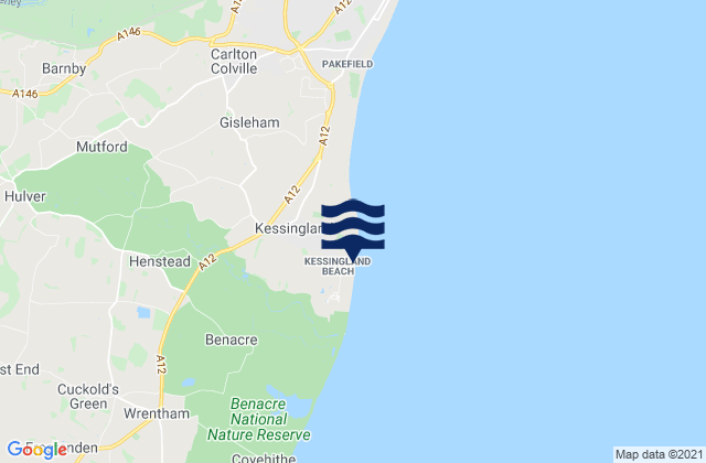 Mappa delle Getijden in Kessingland Beach, United Kingdom