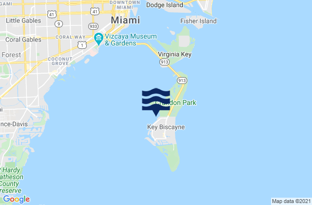 Mappa delle Getijden in Key Biscayne Yacht Club, United States