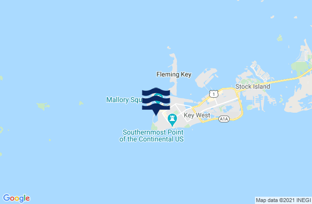 Mappa delle Getijden in Key West (Naval Base), United States