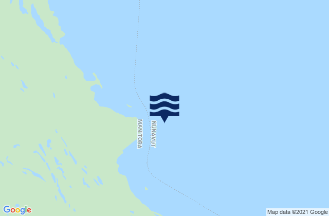 Mappa delle Getijden in Keyask Island, Canada