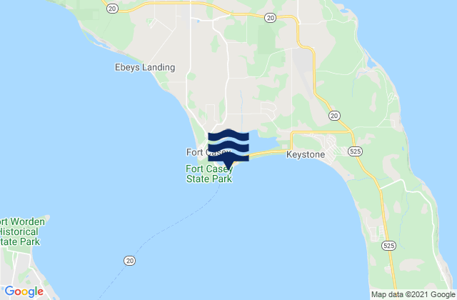 Mappa delle Getijden in Keystone Harbor (Admiralty Head), United States