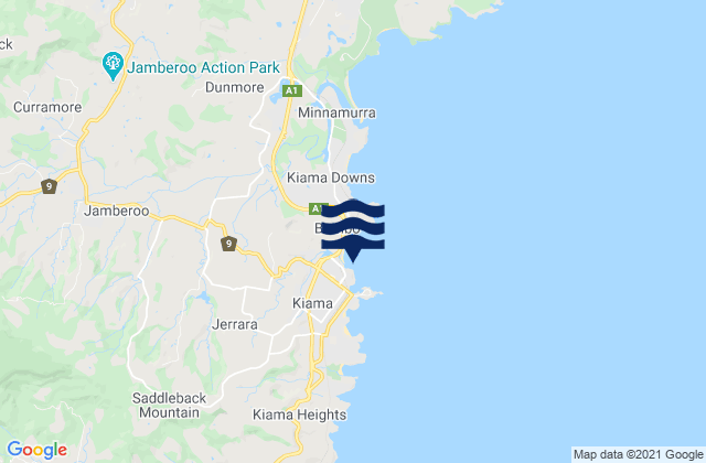 Mappa delle Getijden in Kiama Harbour, Australia