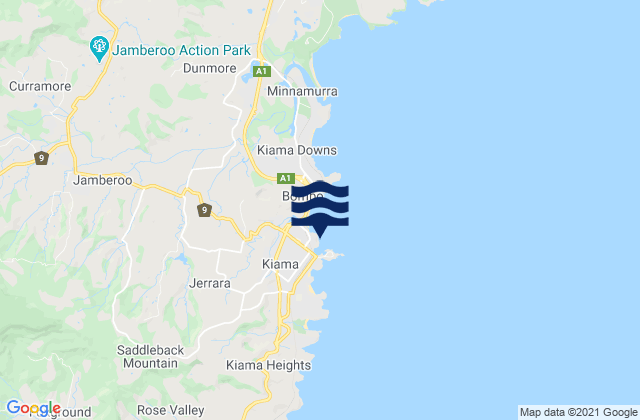 Mappa delle Getijden in Kiama, Australia