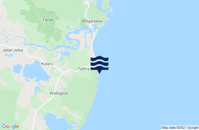 Mappa delle Getijden in Kianinny Bay, Australia