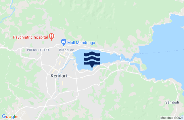 Mappa delle Getijden in Kijang, Indonesia