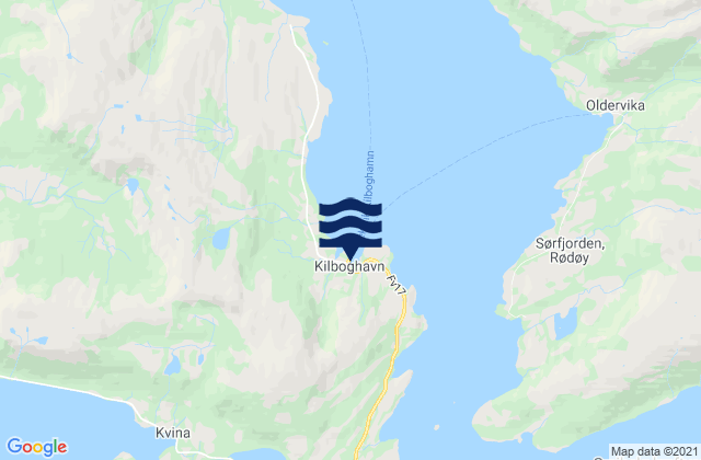 Mappa delle Getijden in Kilboghamn, Norway