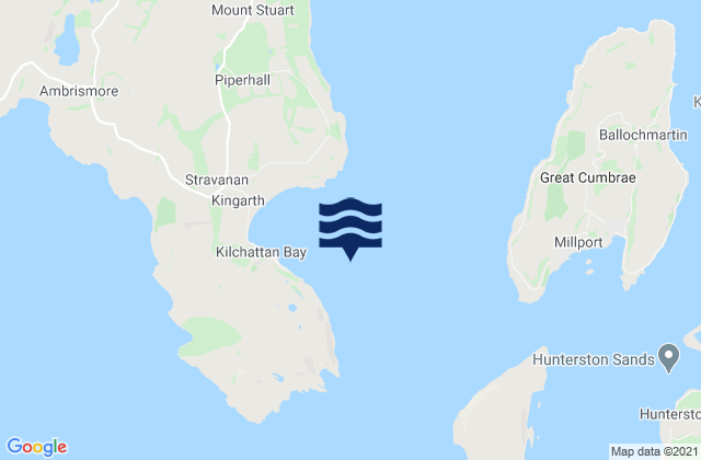 Mappa delle Getijden in Kilchattan Bay, United Kingdom