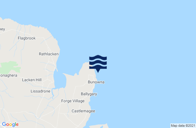 Mappa delle Getijden in Kilcummin Harbour, Ireland