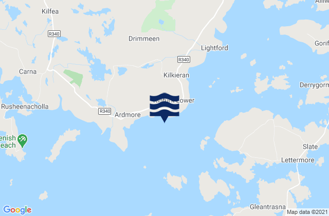 Mappa delle Getijden in Kilkieran Bay, Ireland