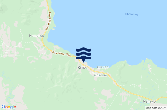 Mappa delle Getijden in Kimbe, Papua New Guinea