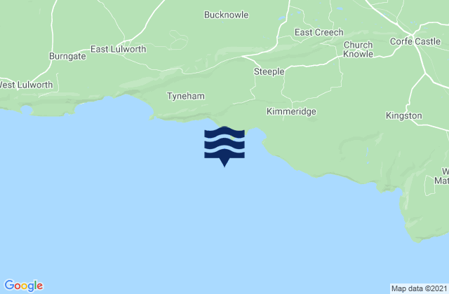Mappa delle Getijden in Kimmeridge Bay, United Kingdom