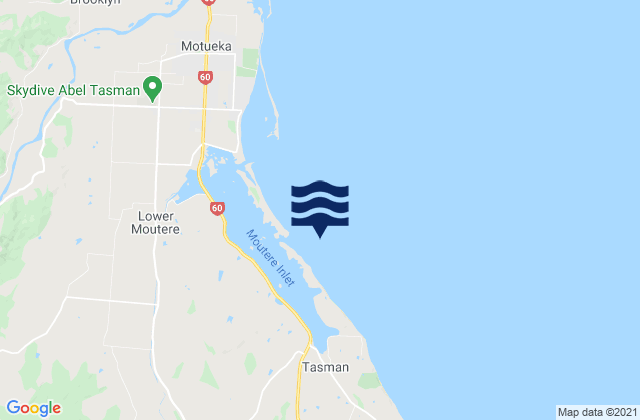 Mappa delle Getijden in Kina Beach, New Zealand