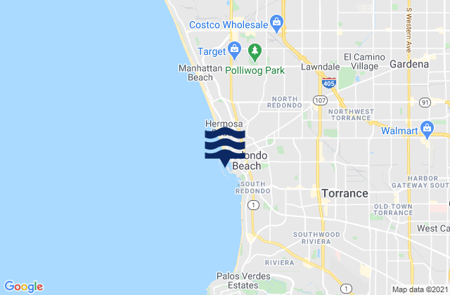 Mappa delle Getijden in King Harbor Santa Monica Bay, United States
