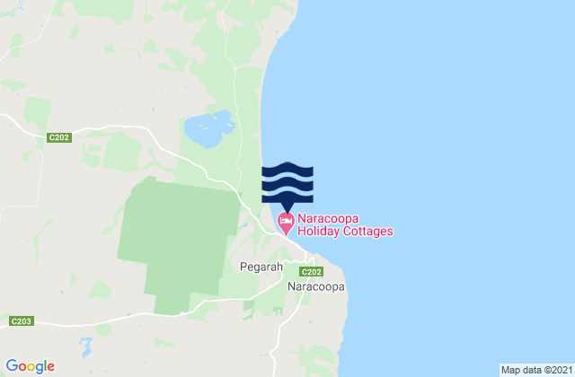 Mappa delle Getijden in King Island - Narracoopa Beach, Australia