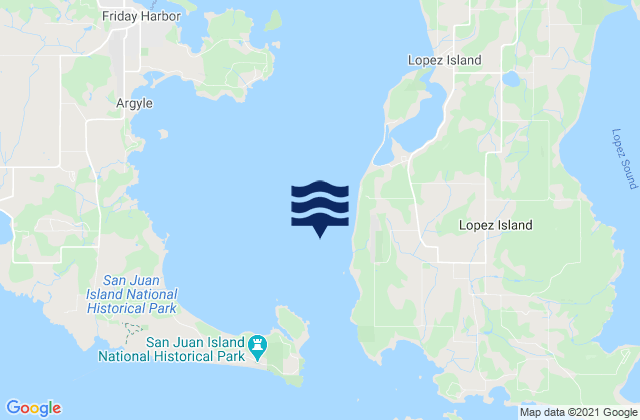 Mappa delle Getijden in Kings Point Lopez Island 1 mile NNW of, United States