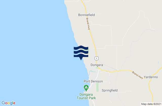Mappa delle Getijden in Kingy Bay, Australia