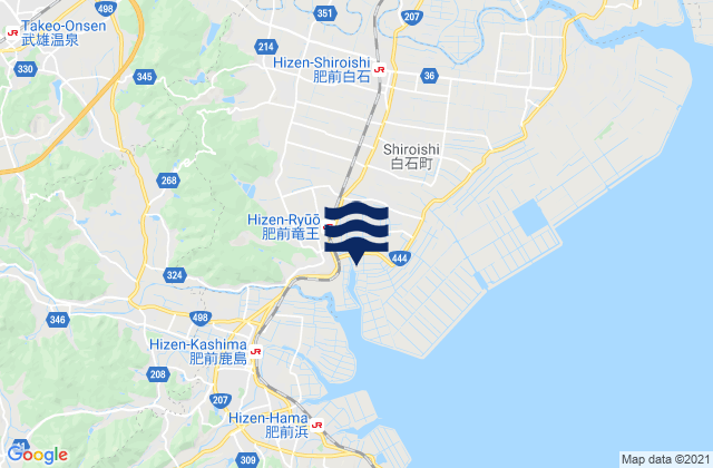 Mappa delle Getijden in Kishima-gun, Japan