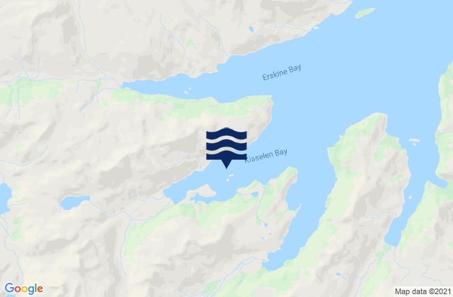 Mappa delle Getijden in Kisselen Bay (Beaver Inlet), United States