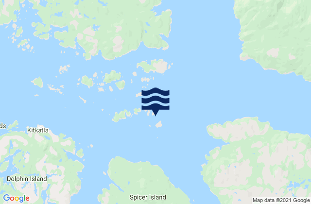 Mappa delle Getijden in Kitkatla Islands, Canada