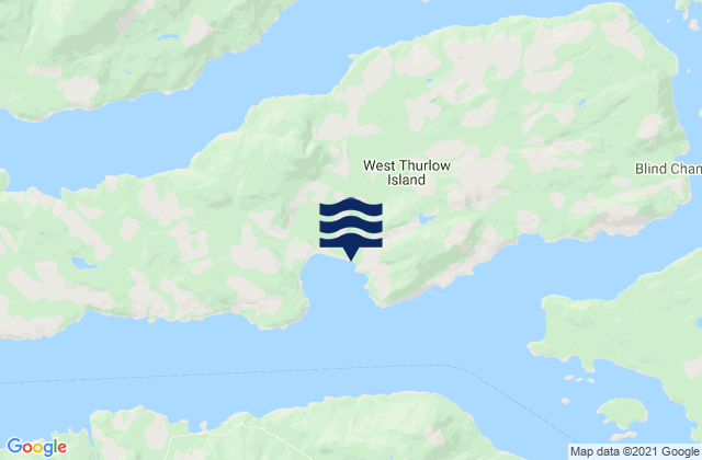 Mappa delle Getijden in Knox Bay, Canada