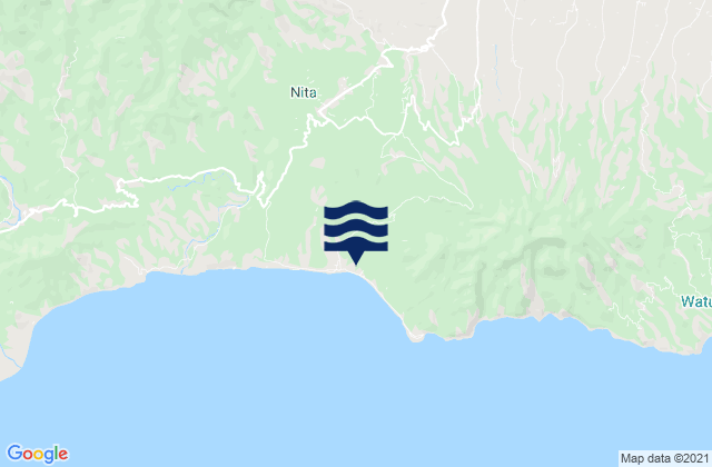 Mappa delle Getijden in Kojagete, Indonesia