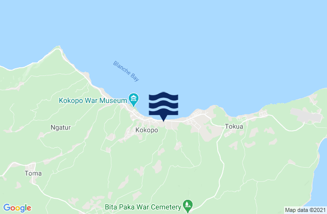 Mappa delle Getijden in Kokopo, Papua New Guinea