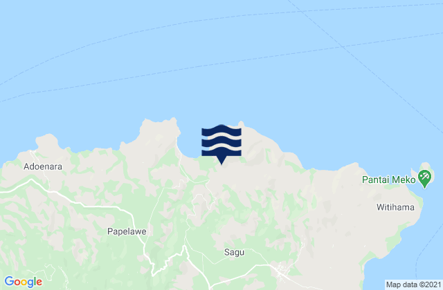 Mappa delle Getijden in Kolibali, Indonesia