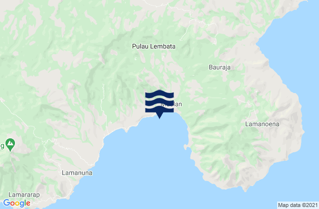 Mappa delle Getijden in Kolirerek, Indonesia