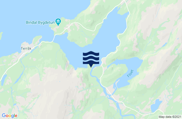 Mappa delle Getijden in Kongsmoen, Norway