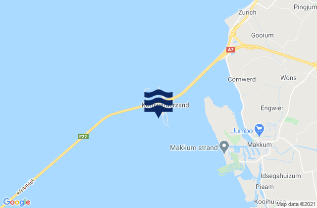 Mappa delle Getijden in Kornwerderzand, Netherlands