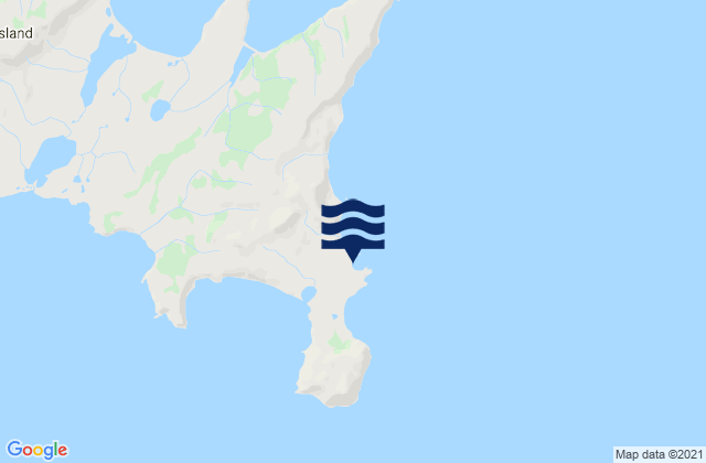 Mappa delle Getijden in Korovin Island (east Side), United States