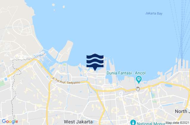Mappa delle Getijden in Kota Administrasi Jakarta Barat, Indonesia