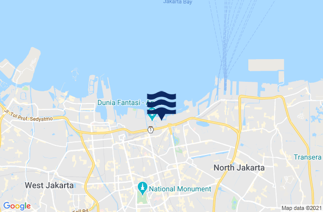 Mappa delle Getijden in Kota Administrasi Jakarta Pusat, Indonesia